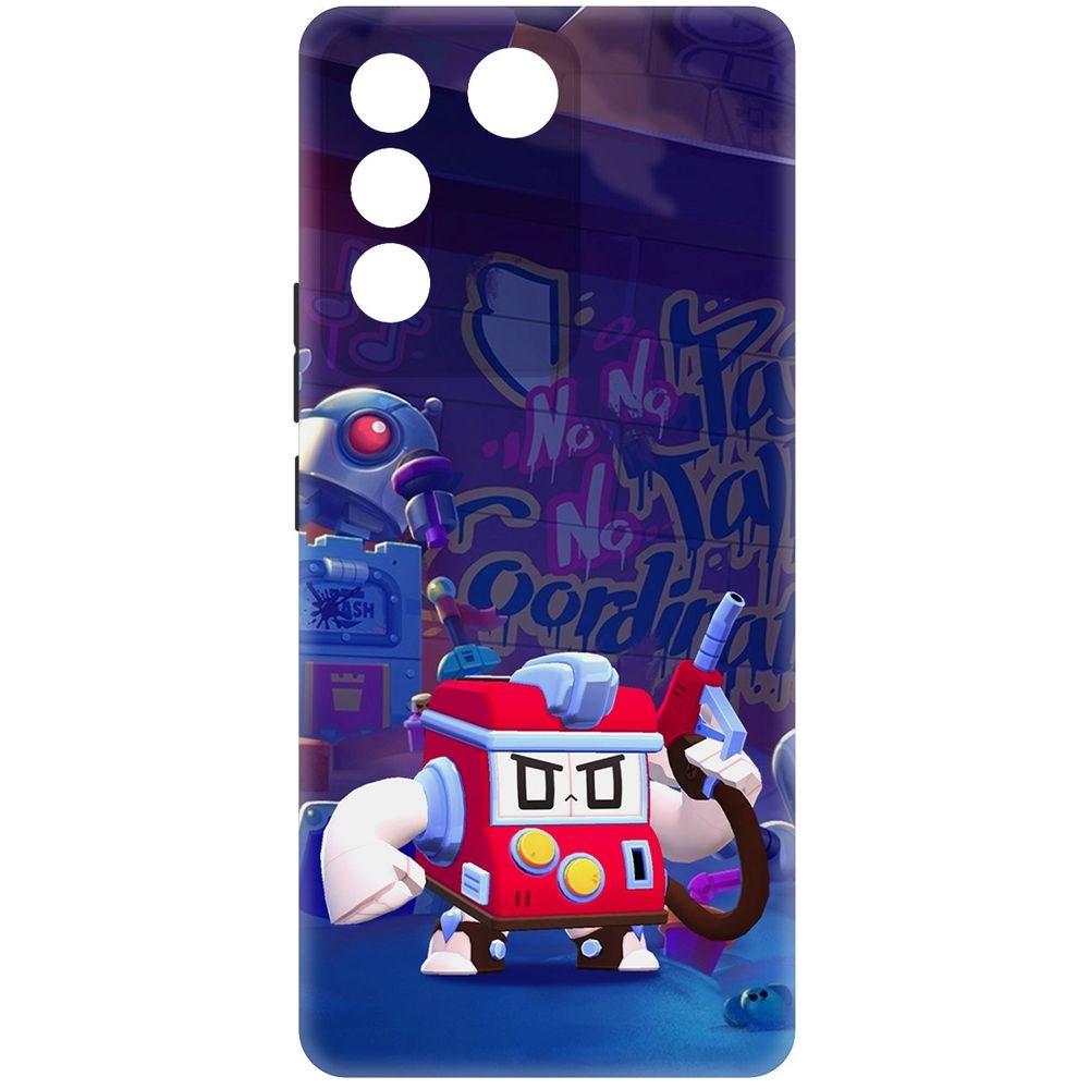 

Чехол-накладка Krutoff Soft Case Brawl Stars - V8-БИТ для Vivo V27e черный