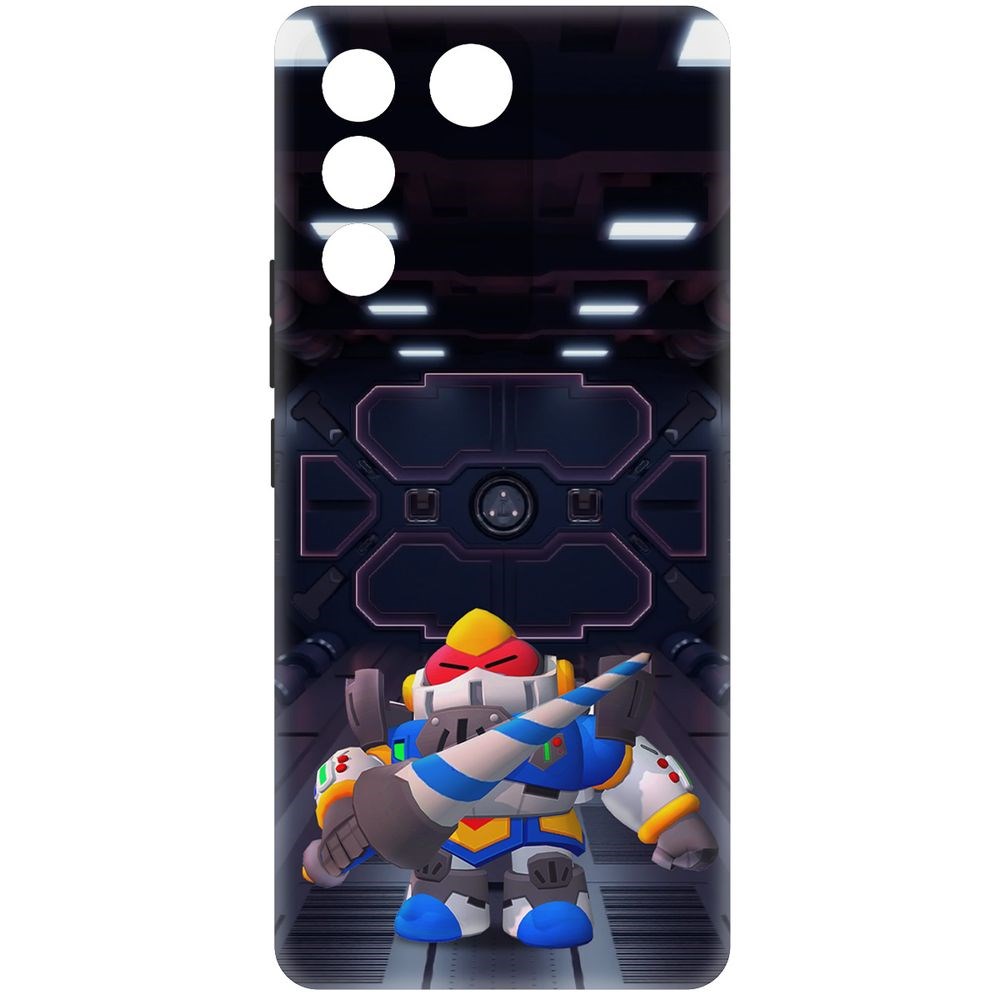 

Чехол-накладка Krutoff Soft Case Brawl Stars - Паладин Вольт-Меха для Vivo V27e черный