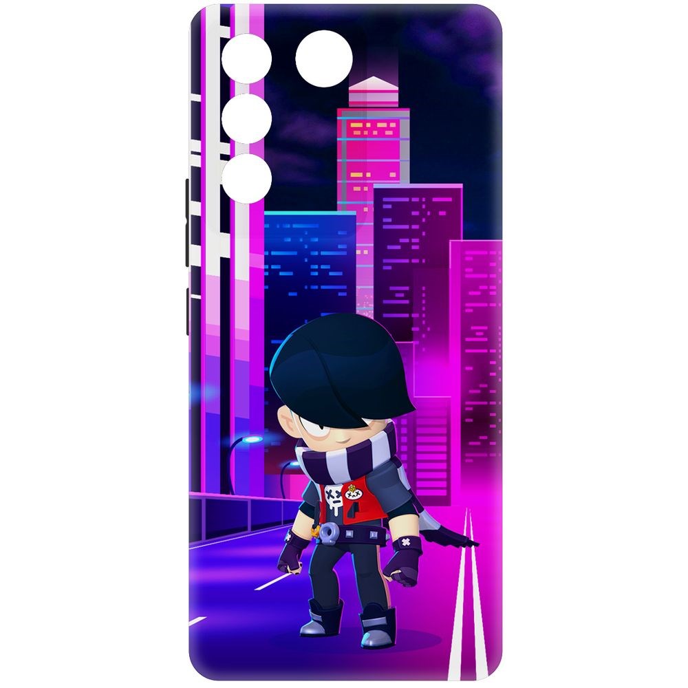 

Чехол-накладка Krutoff Soft Case Brawl Stars - Эдгар для Vivo V27e черный
