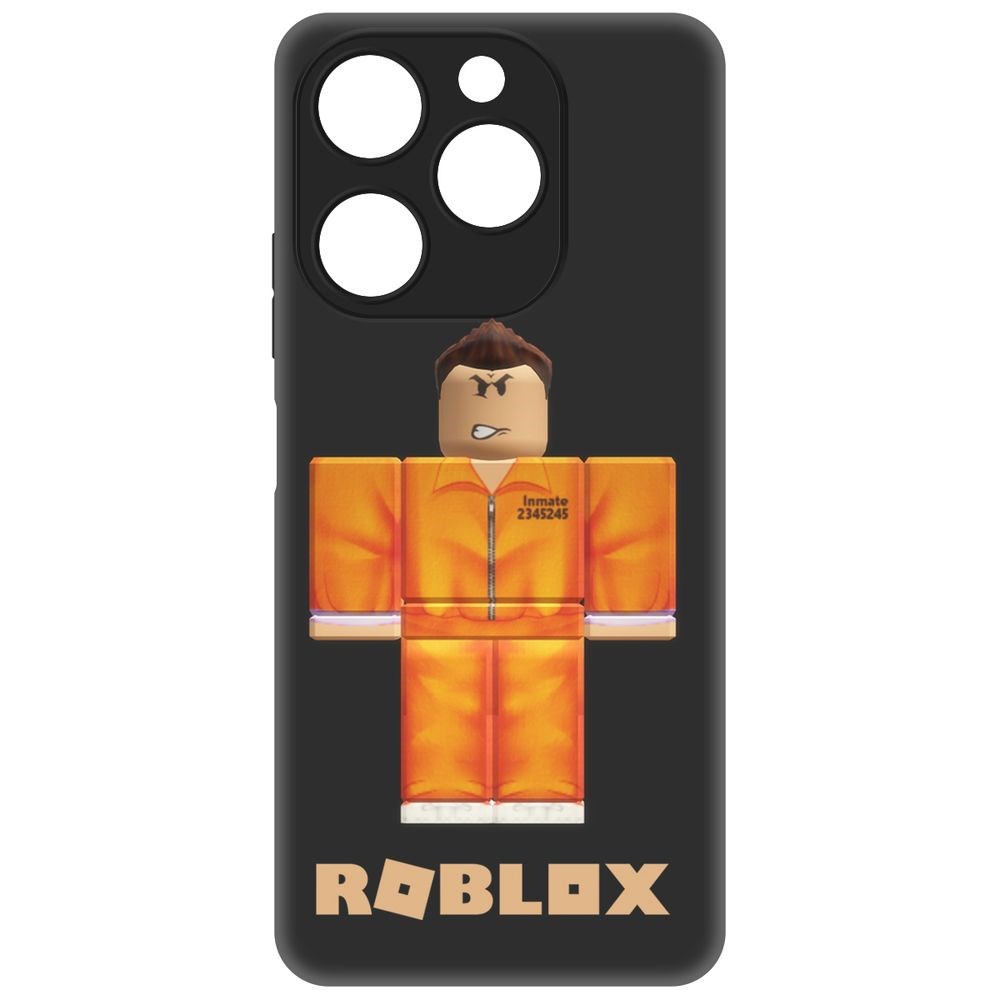 

Чехол-накладка Krutoff Soft Case Roblox-Заключенный для Itel A70 черный