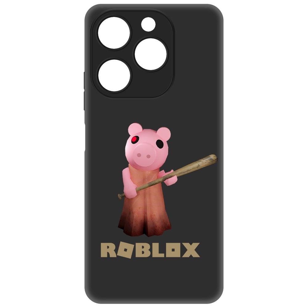 

Чехол-накладка Krutoff Soft Case Roblox-Пигги для Itel A70 черный