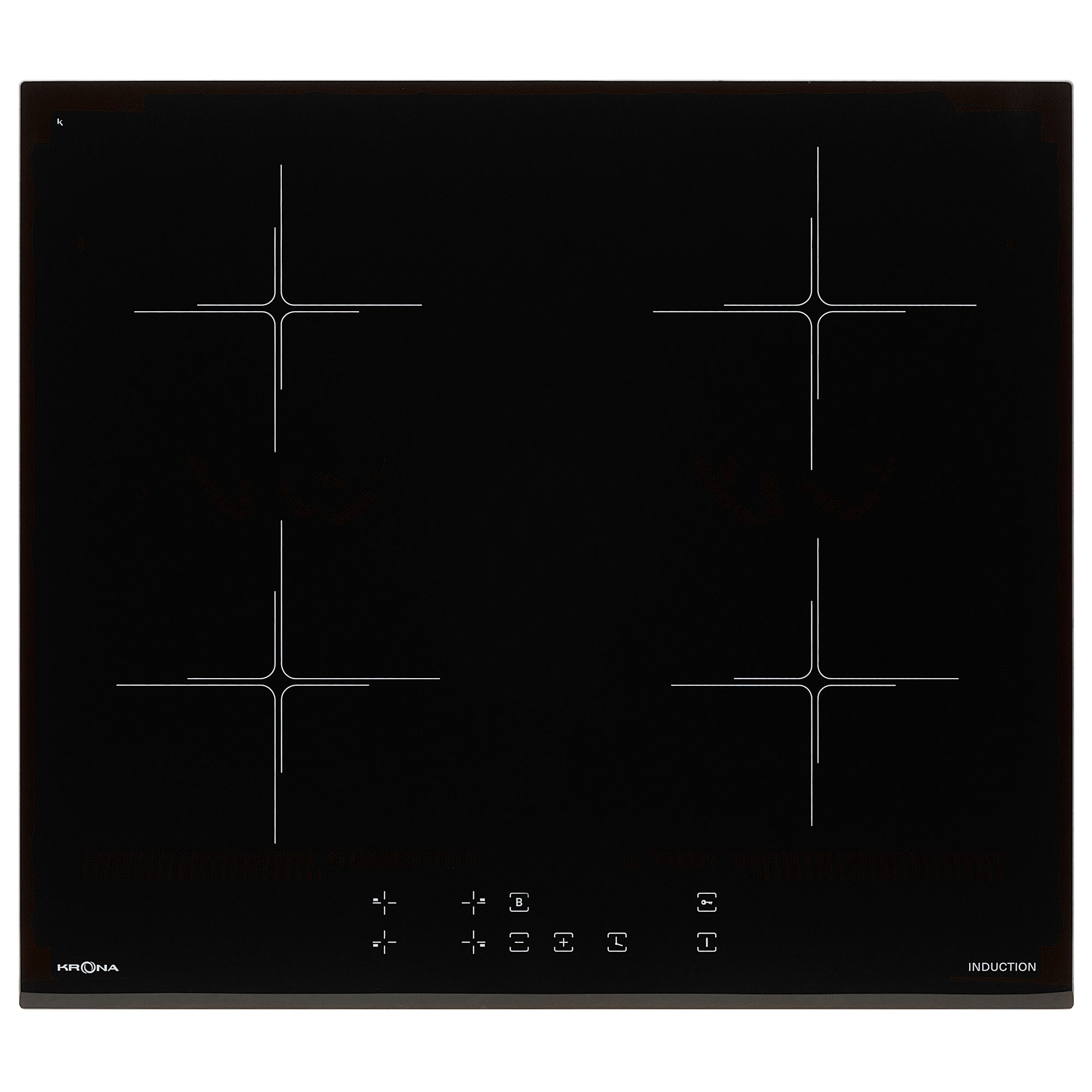фото Встраиваемая варочная панель индукционная krona origano 60 bl черный