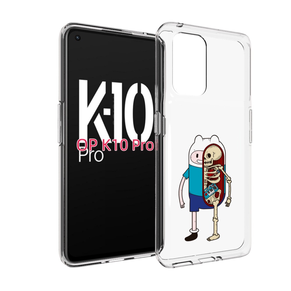 

Чехол MyPads Финн скелет для OPPO K10 Pro, Прозрачный, Tocco