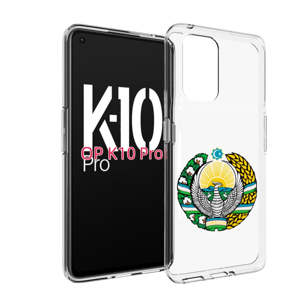 

Чехол MyPads герб-узбекистана для OPPO K10 Pro, Прозрачный, Tocco