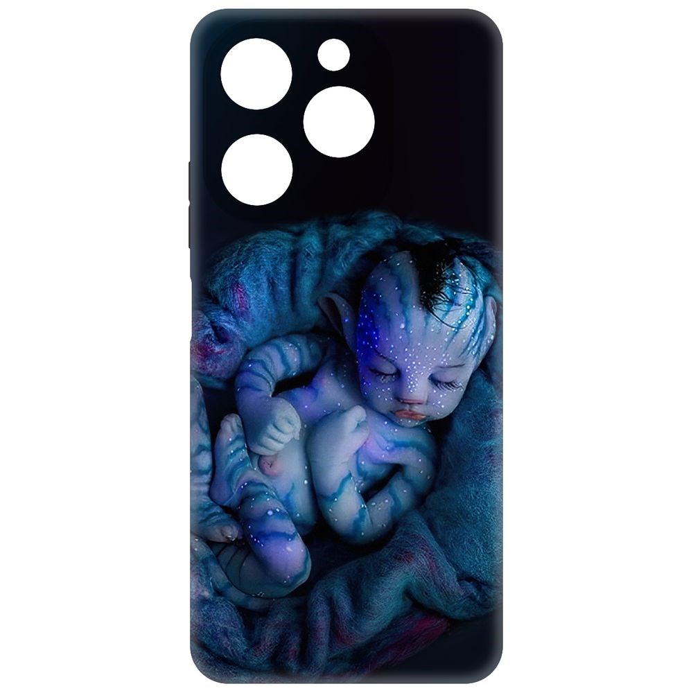

Чехол-накладка Krutoff Soft Case Аватар - Малышка для Itel A70 черный