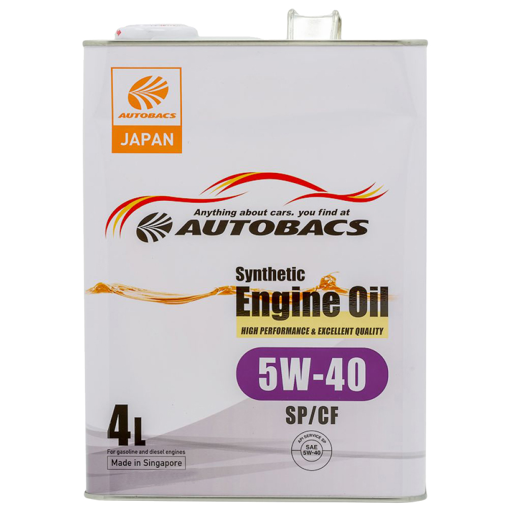 фото Autobacs масло autobacs 5/40 synthetic синтетическое sp/cf 4 л