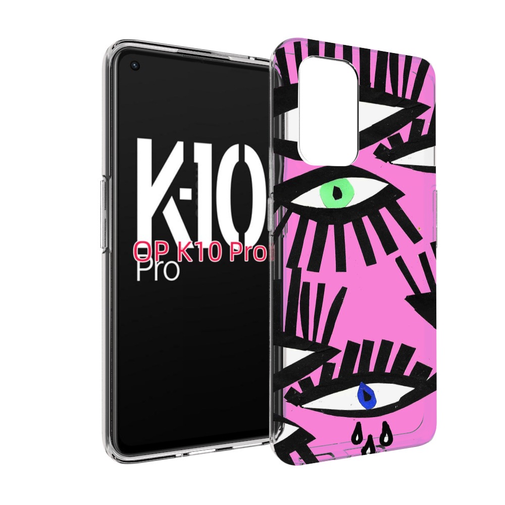 

Чехол MyPads глазки абстракция для OPPO K10 Pro, Прозрачный, Tocco