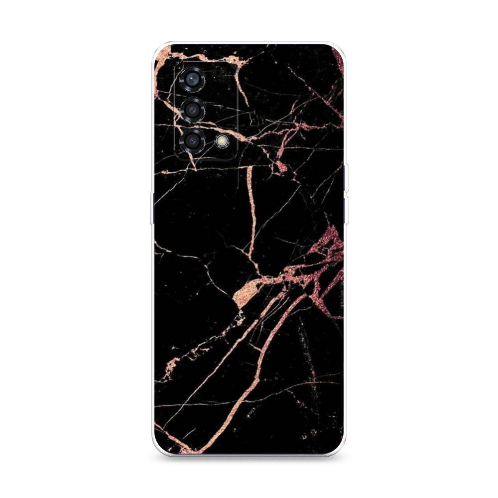 фото Силиконовый чехол "мрамор розовое золото" на oppo reno 6 lite awog