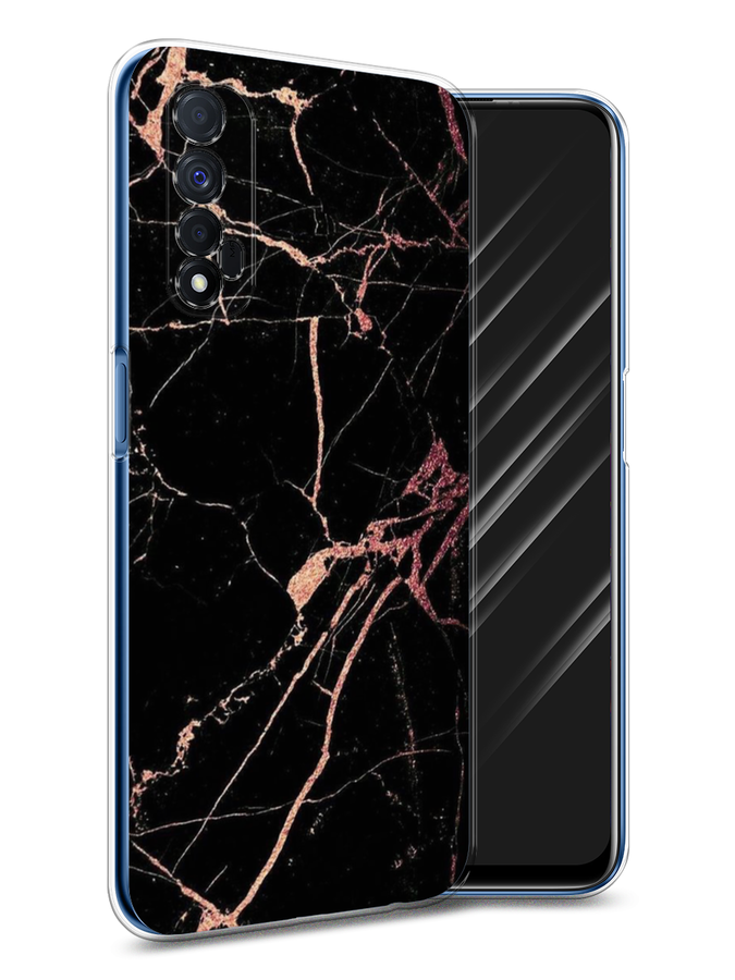 

Чехол Awog на Realme 7 "Мрамор розовое золото", Разноцветный, 254150-3