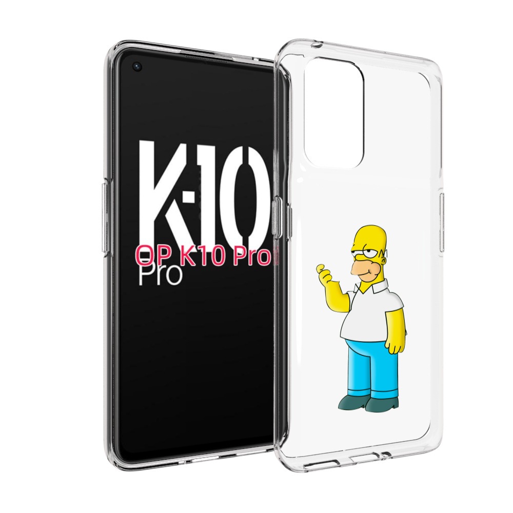 

Чехол MyPads гомер-симпсон для OPPO K10 Pro, Прозрачный, Tocco