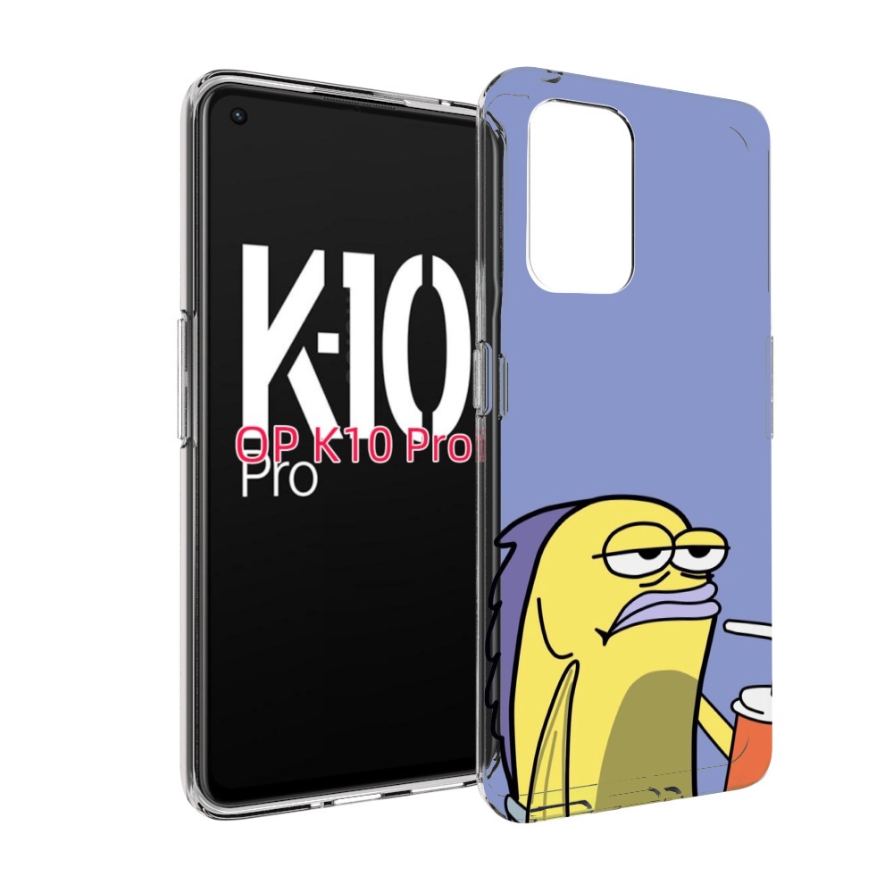 

Чехол MyPads грусная-рыба-из-спанч-боба для OPPO K10 Pro, Прозрачный, Tocco