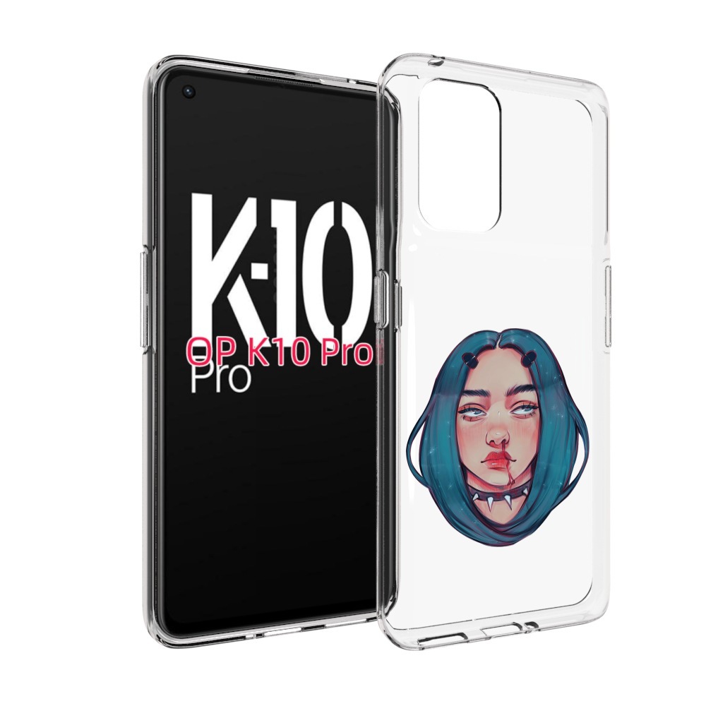 

Чехол MyPads грустная-девушка-с-синими-волосами для OPPO K10 Pro, Прозрачный, Tocco