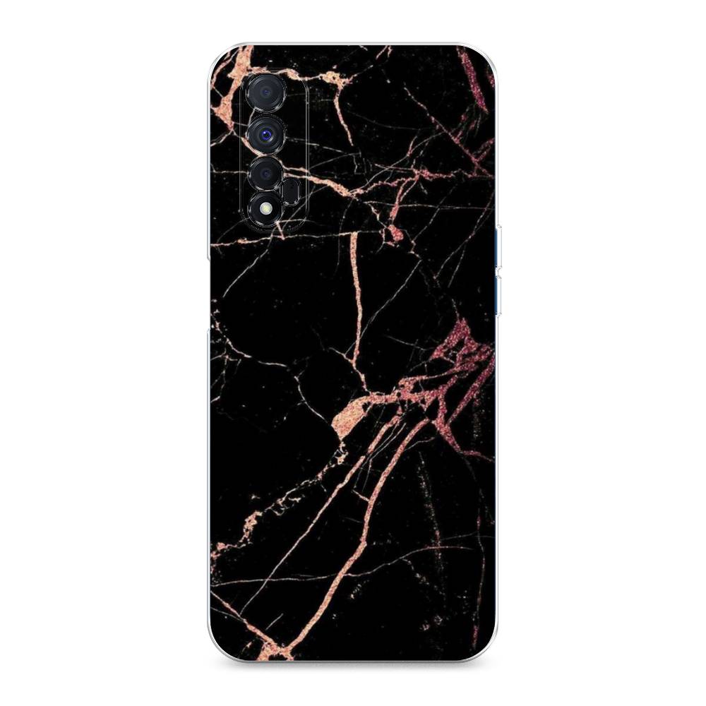 фото Силиконовый чехол "мрамор розовое золото" на realme narzo 30 4g awog