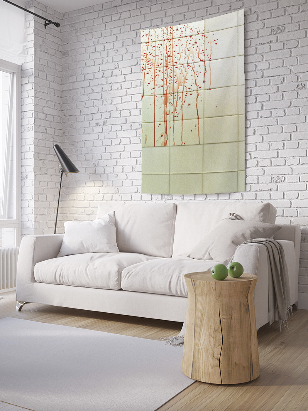 

Вертикальное фотопанно на стену JoyArty Брызги крови на кафеле 100x150 см, Брызги крови на кафеле