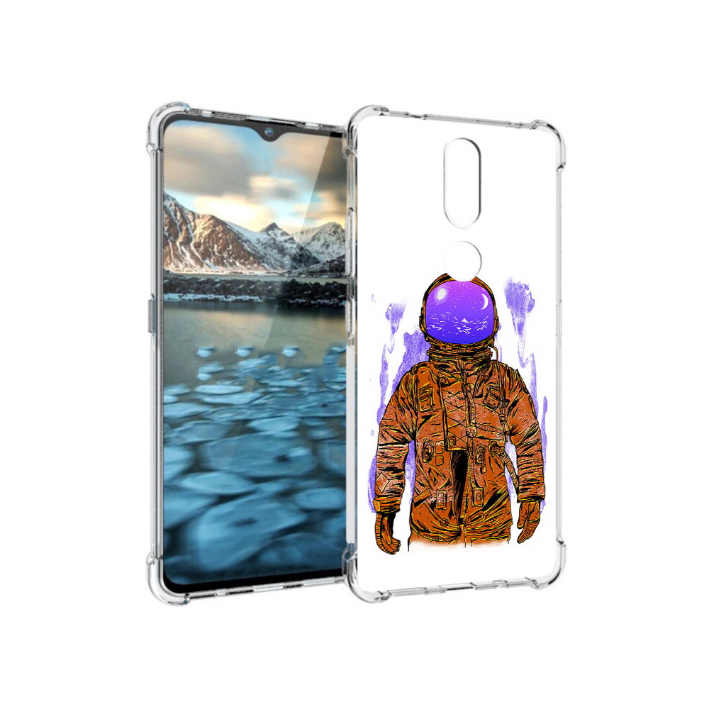 

Чехол MyPads Tocco для Nokia 2.4 нарисованный мужчина в скафандре (PT227049.107.510), Прозрачный, Tocco