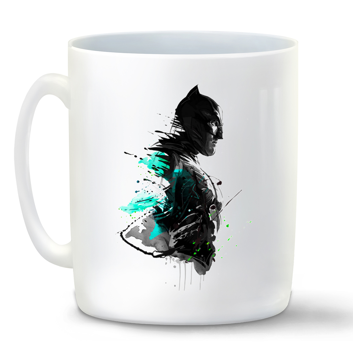 

Кружка белая CoolPodarok Batman Бетмен краски