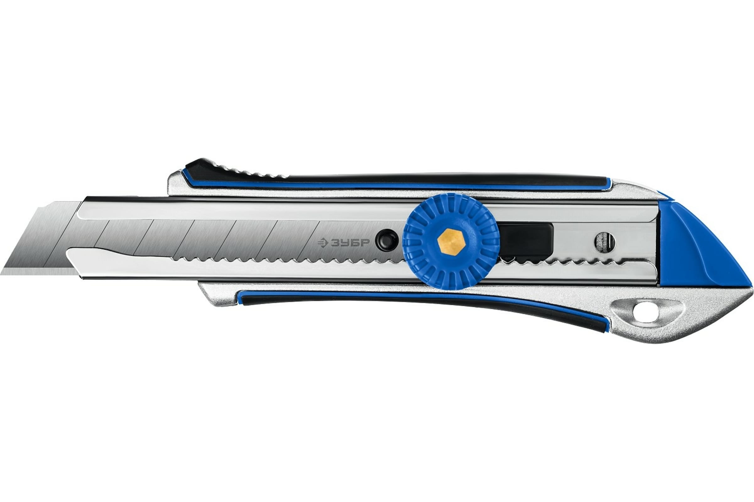 Нож ЗУБР Профессионал Титан-В18 мм металлический обрезиненный нож зубр