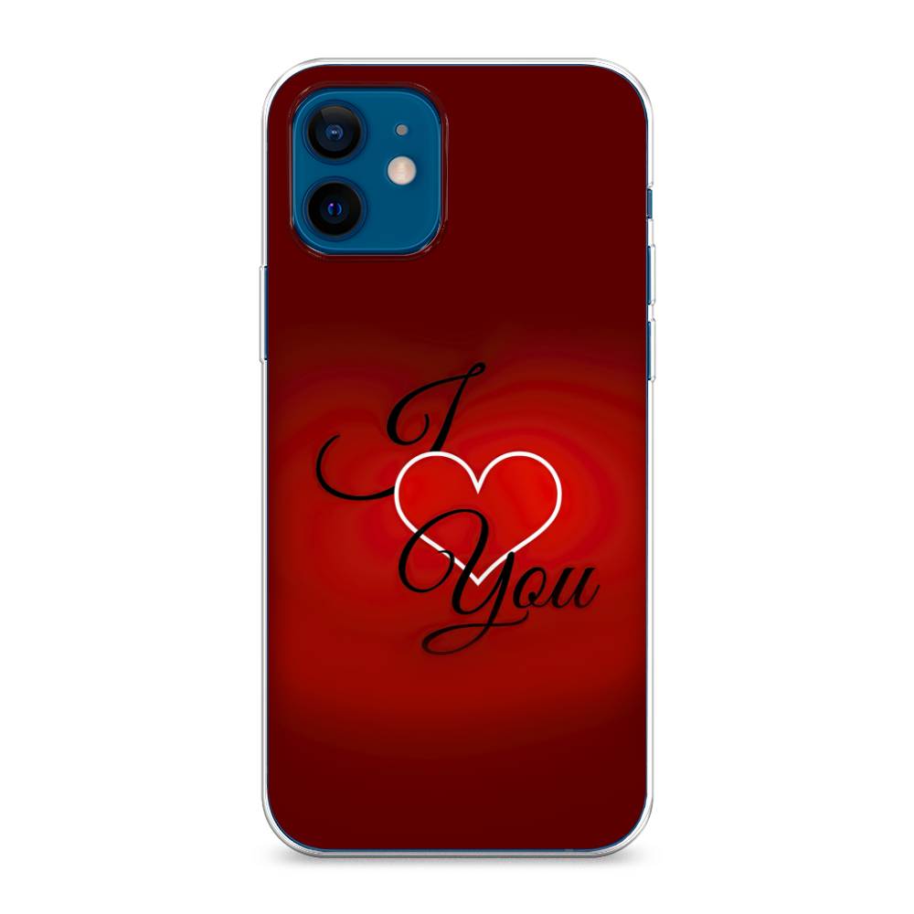 фото Силиконовый чехол "i love you 3" на apple iphone 12 mini awog