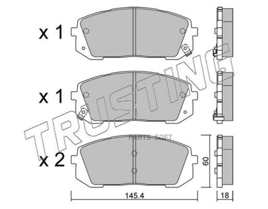 

Тормозные колодки TRUSTING дисковые 12980