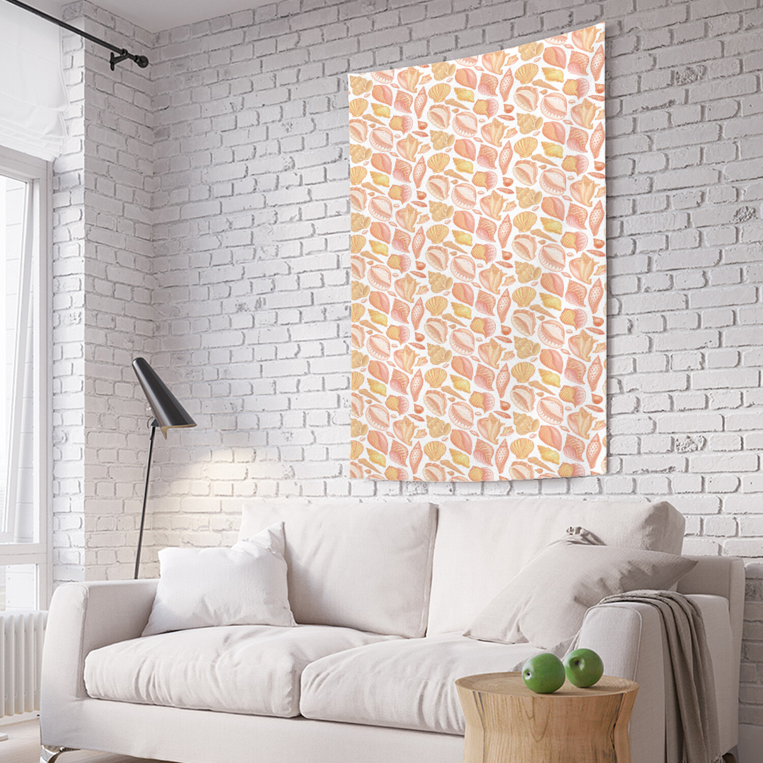 

Вертикальное фотопанно на стену JoyArty Векторные ракушки 150x200 см, Векторные ракушки