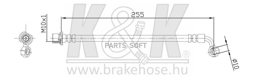 

Шланг Тормозной K&K Ft1443 Toyota #J12#, #J15#, Hilux #N21#, Lexus Gx470, Gx460 Задн. Лев