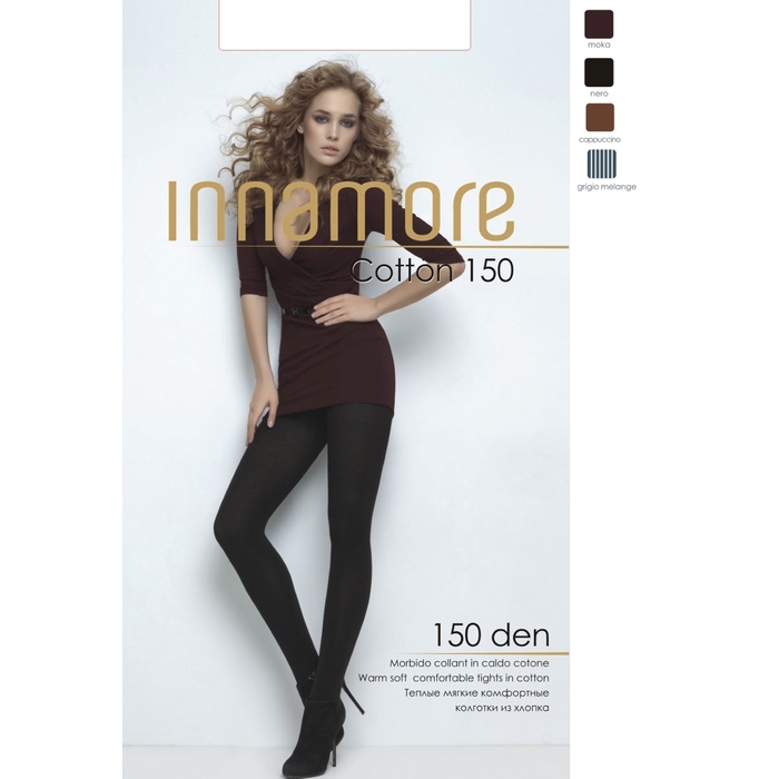 

Колготки женские Innamore Cotton 150 черные 4, Черный, Cotton 150