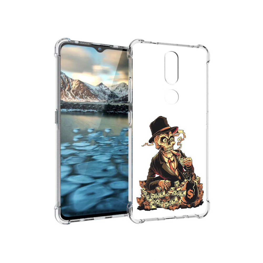 

Чехол MyPads Tocco для Nokia 2.4 нарисованный череп с сигаретой (PT227049.107.515), Прозрачный, Tocco