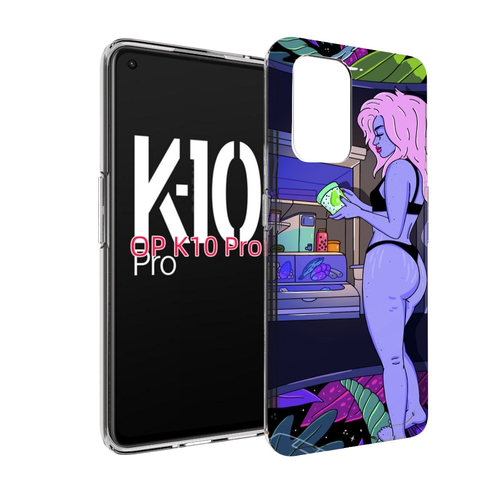 

Чехол MyPads девушка любит покушать женский для OPPO K10 Pro, Прозрачный, Tocco