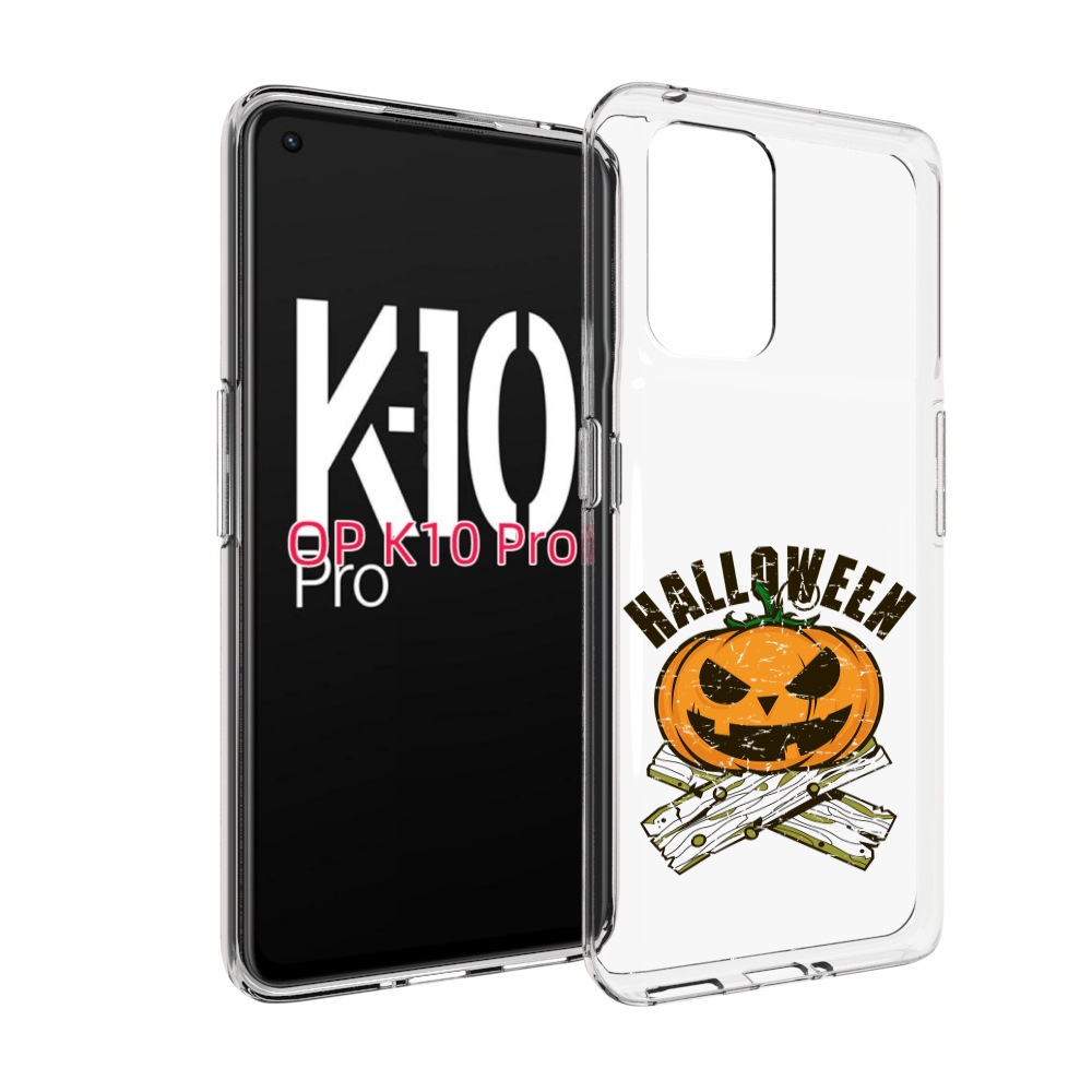 

Чехол MyPads Хэллоуин доски тыква для OPPO K10 Pro, Прозрачный, Tocco