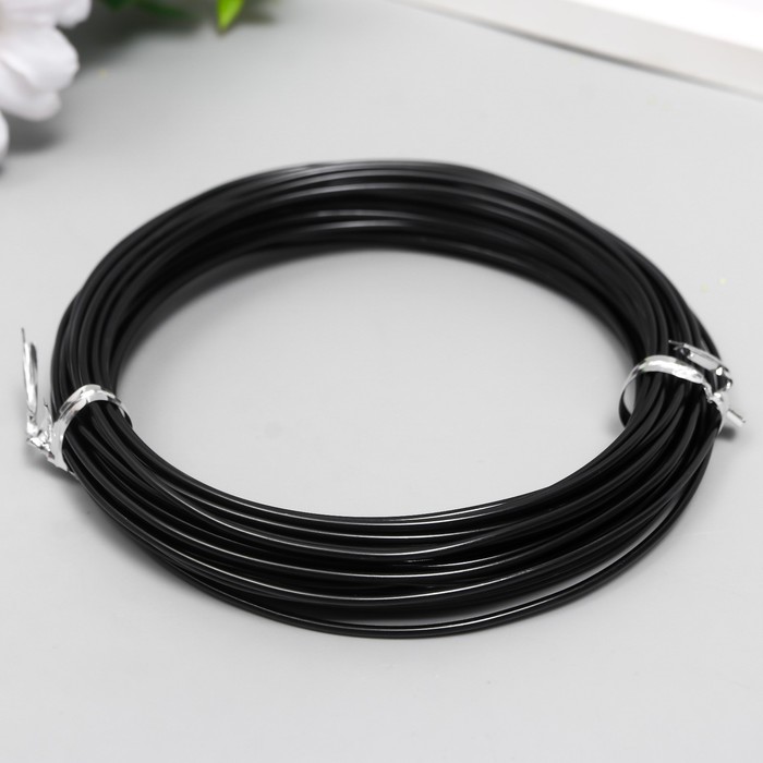 

Проволока для творчества d 1,5 мм, черный рул.10 м, Floristic magic