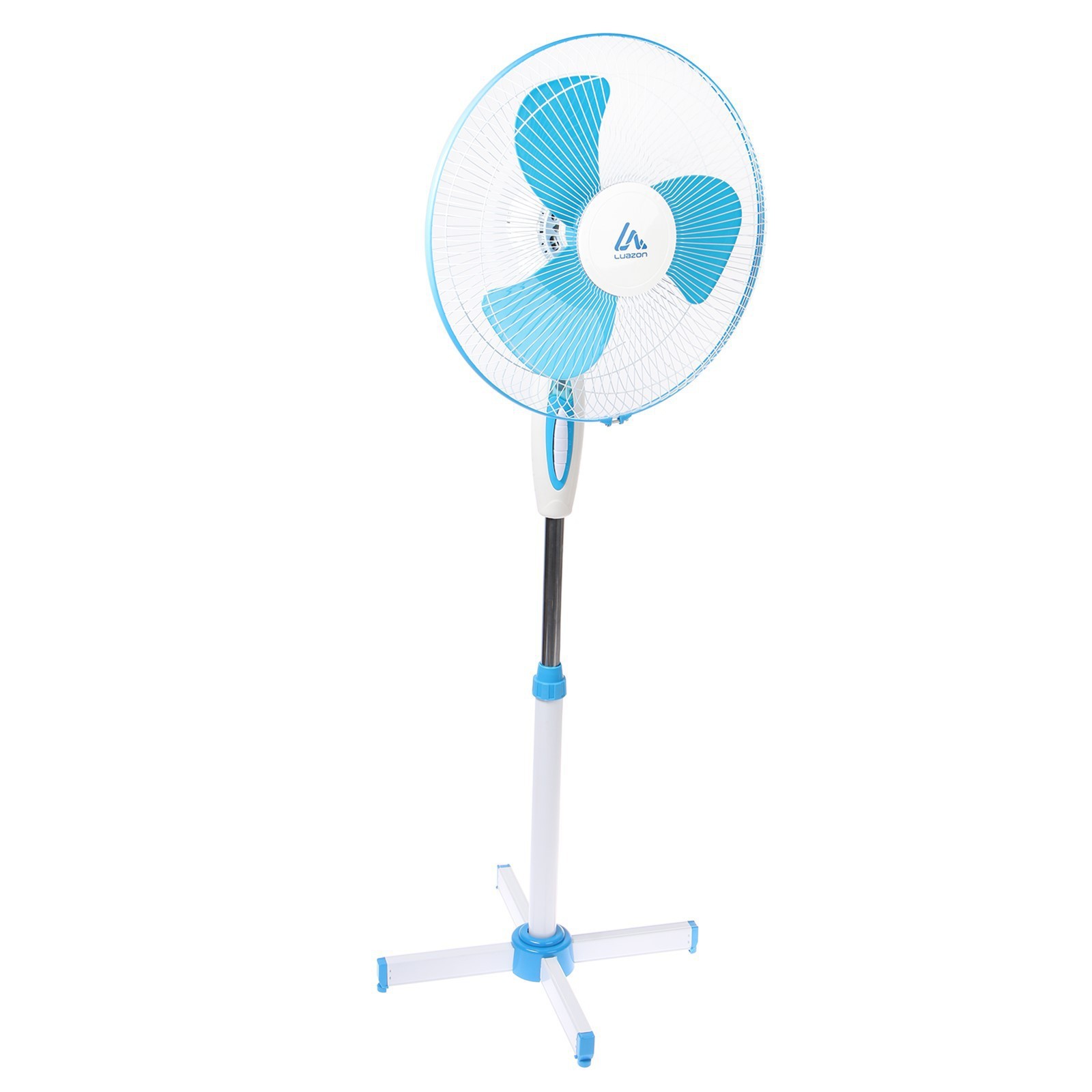 Вентилятор напольный Luazon LOF-01 белый; синий вентилятор напольный sonnen stand fan белый синий