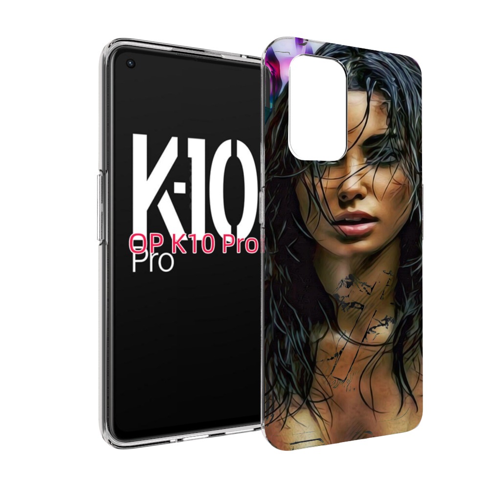 

Чехол MyPads девушка с мокрыми волосами женский для OPPO K10 Pro, Прозрачный, Tocco