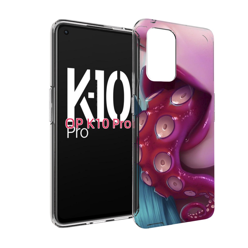 

Чехол MyPads девушка с щупальцой женский для OPPO K10 Pro, Прозрачный, Tocco