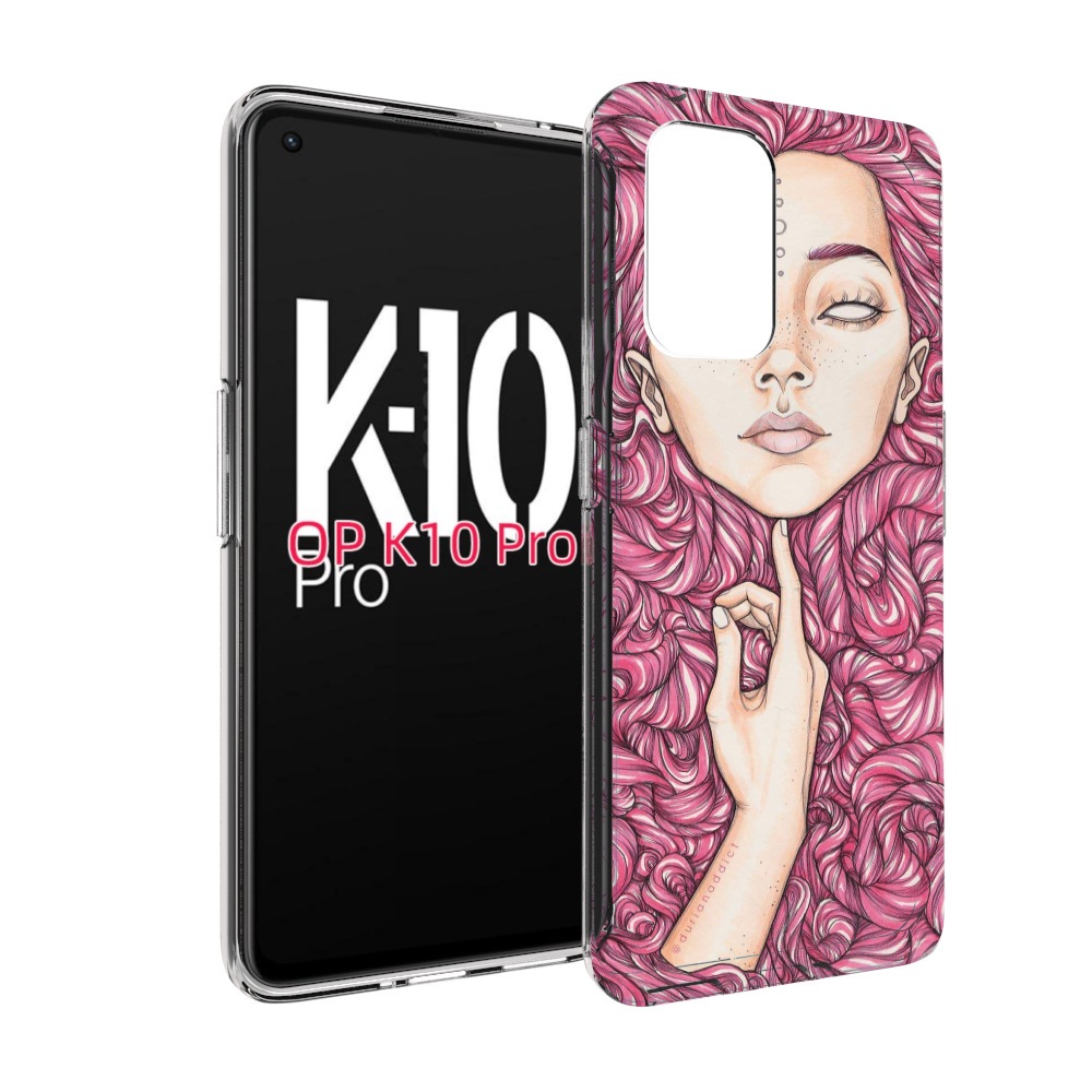 

Чехол MyPads девушка утонула в волосах женский для OPPO K10 Pro, Прозрачный, Tocco