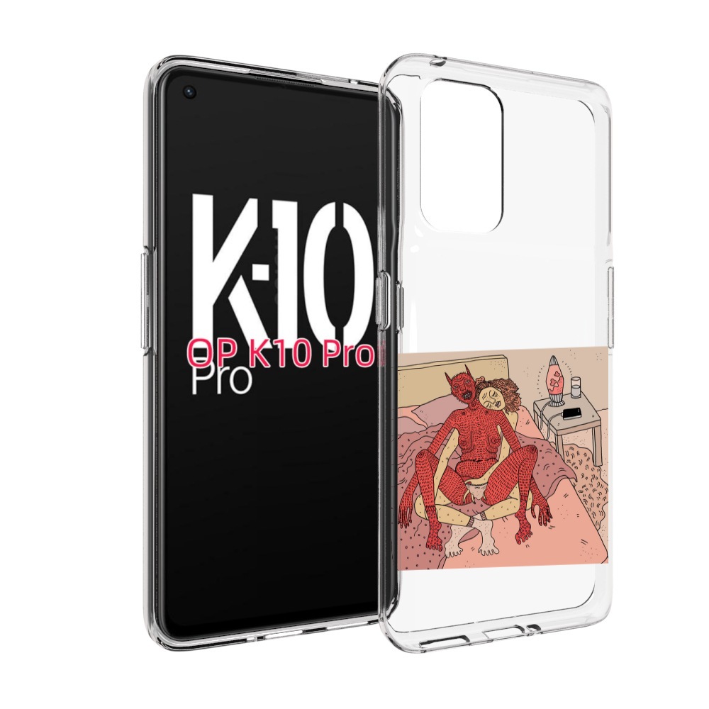 

Чехол MyPads девушка-без-кожи для OPPO K10 Pro, Прозрачный, Tocco