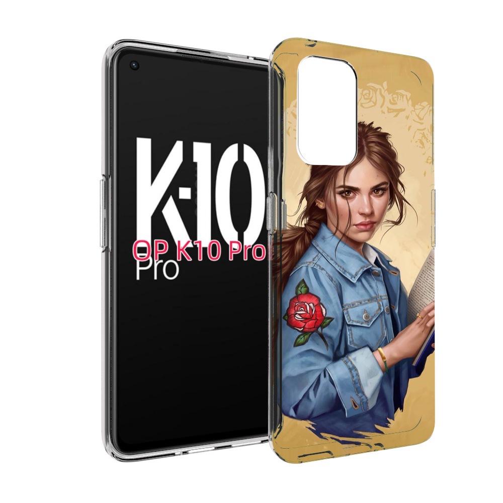 

Чехол MyPads девушка-в-бежевом-фоне для OPPO K10 Pro, Прозрачный, Tocco