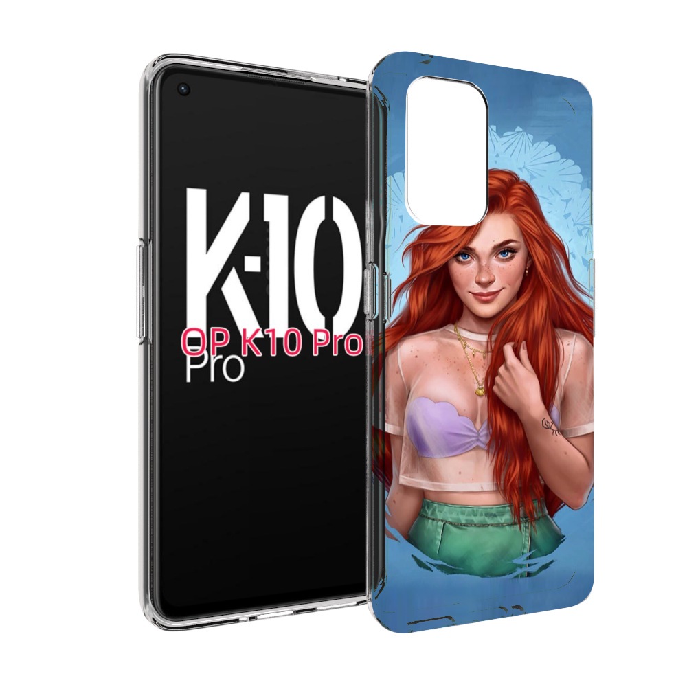 

Чехол MyPads девушка-в-голубом-фоне женский для OPPO K10 Pro, Прозрачный, Tocco