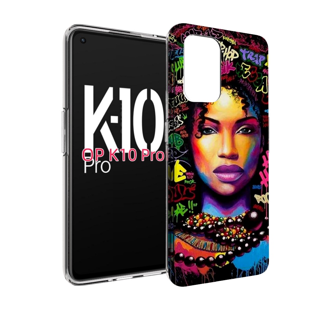 

Чехол MyPads девушка-в-граффити женский для OPPO K10 Pro, Прозрачный, Tocco