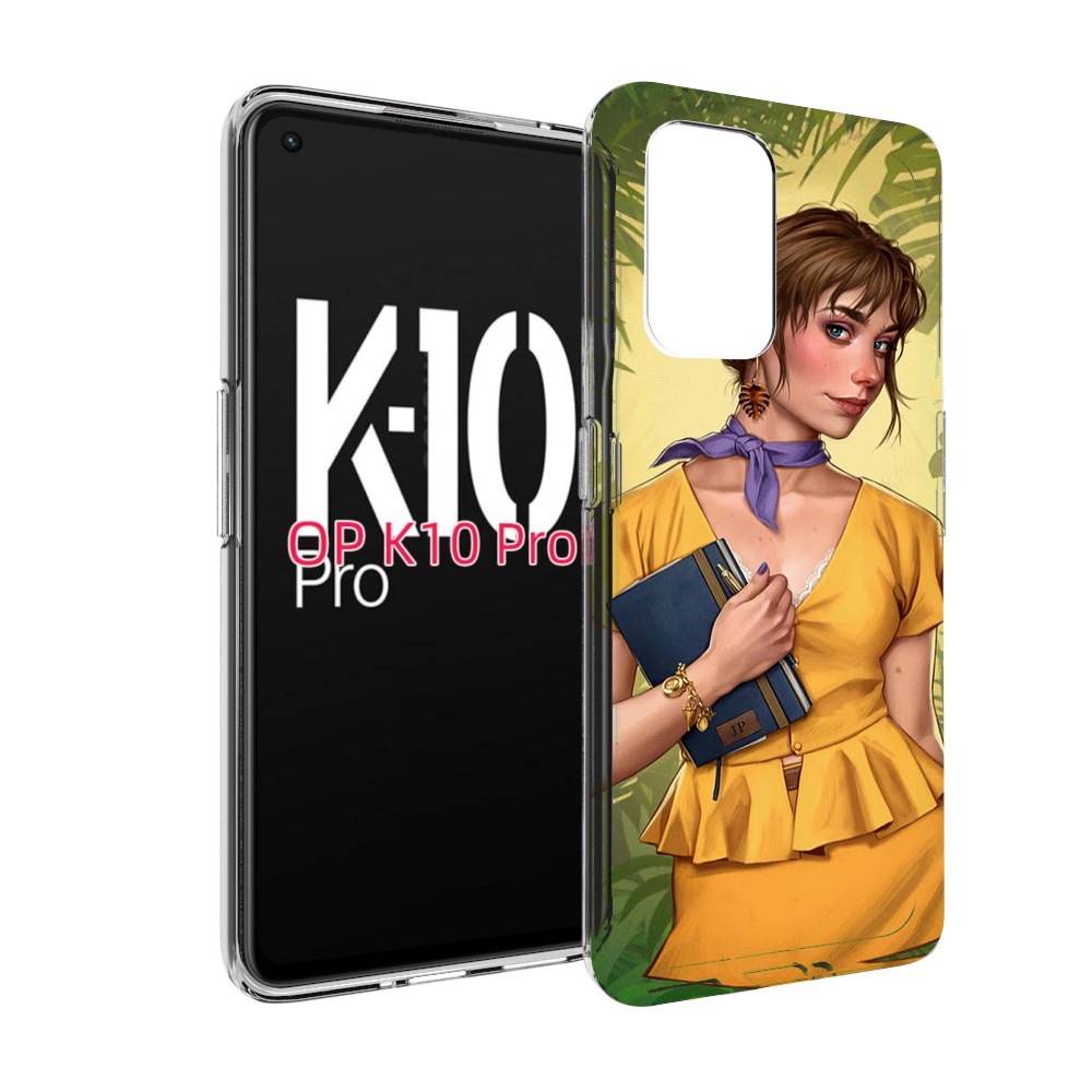 

Чехол MyPads девушка-в-зелени женский для OPPO K10 Pro, Прозрачный, Tocco