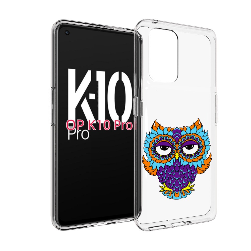 

Чехол MyPads Цветная сова для OPPO K10 Pro, Прозрачный, Tocco