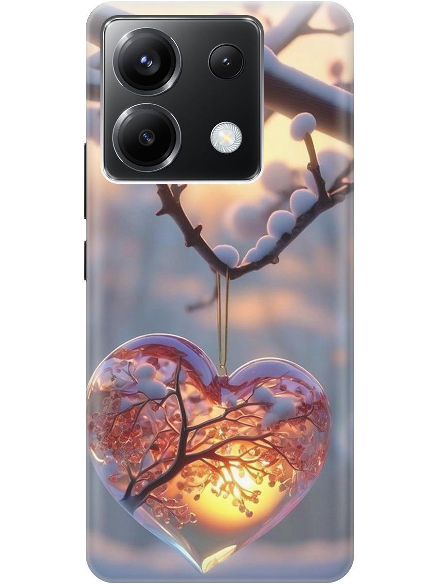 

Силиконовый чехол на Xiaomi Redmi Note 13 Pro 5G / Poco X6 5G с принтом "Ледяное сердце", Прозрачный;белый;желтый;оранжевый, 779827991