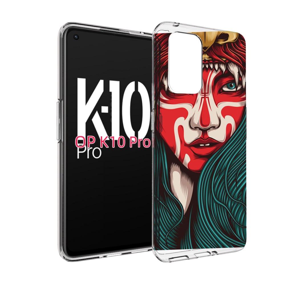 

Чехол MyPads девушка-в-маскировке для OPPO K10 Pro, Прозрачный, Tocco