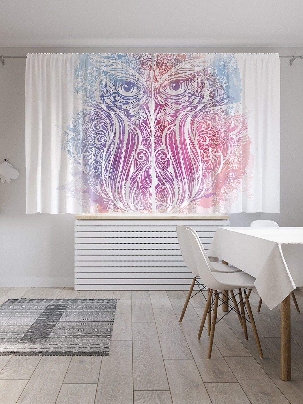 

Классические шторы JoyArty "Иллюстрация совы", серия Oxford DeLux, 2 полотна 145x180 см, Иллюстрация совы