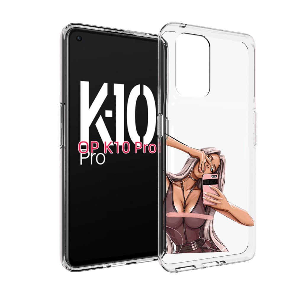 

Чехол MyPads девушка-в-прозрачной-одежде для OPPO K10 Pro, Прозрачный, Tocco
