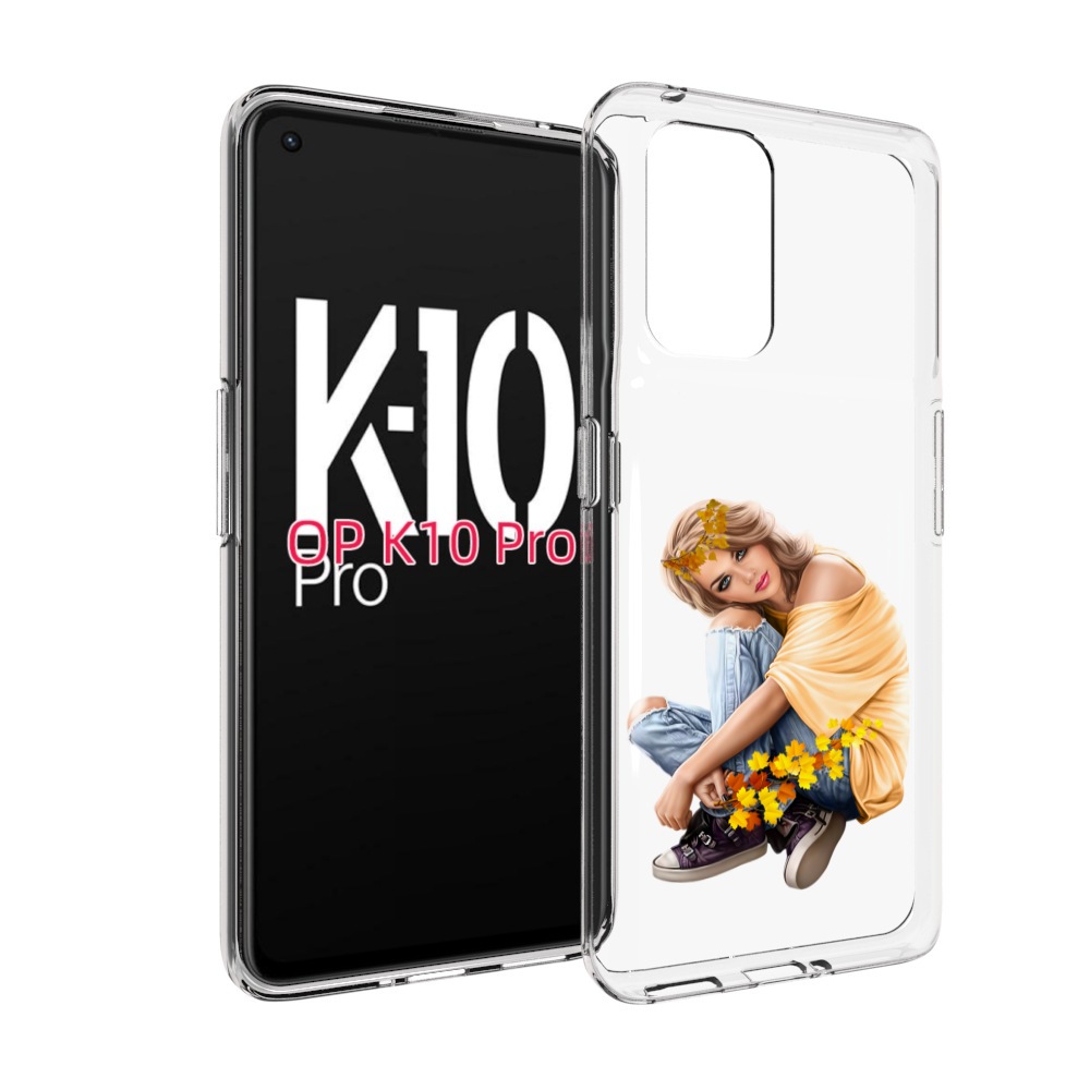 

Чехол MyPads девушка-в-цветочками женский для OPPO K10 Pro, Прозрачный, Tocco