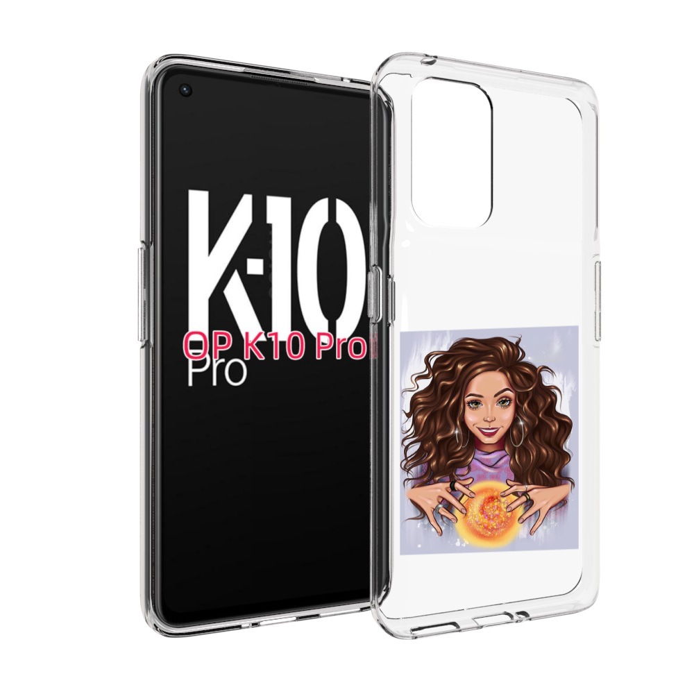 

Чехол MyPads девушка-волшебница для OPPO K10 Pro, Прозрачный, Tocco
