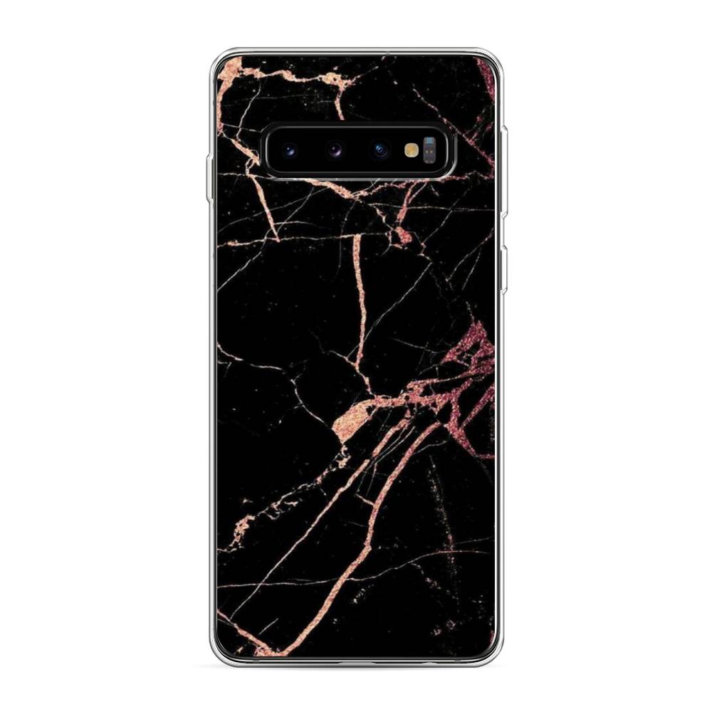 фото Силиконовый чехол "мрамор розовое золото" на samsung galaxy s10 awog