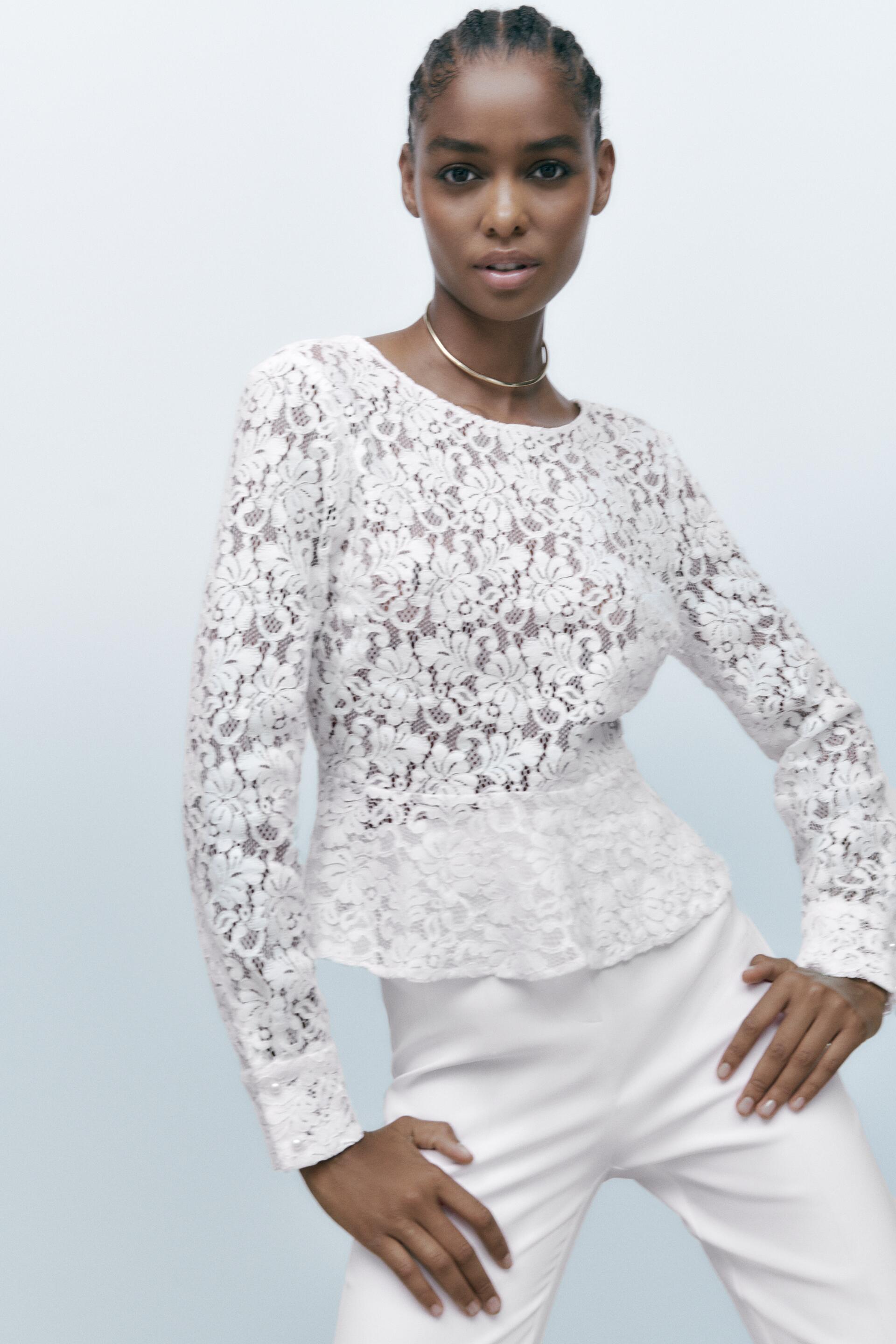 

Топ женский ZARA 08773594 белый XL (доставка из-за рубежа), 08773594