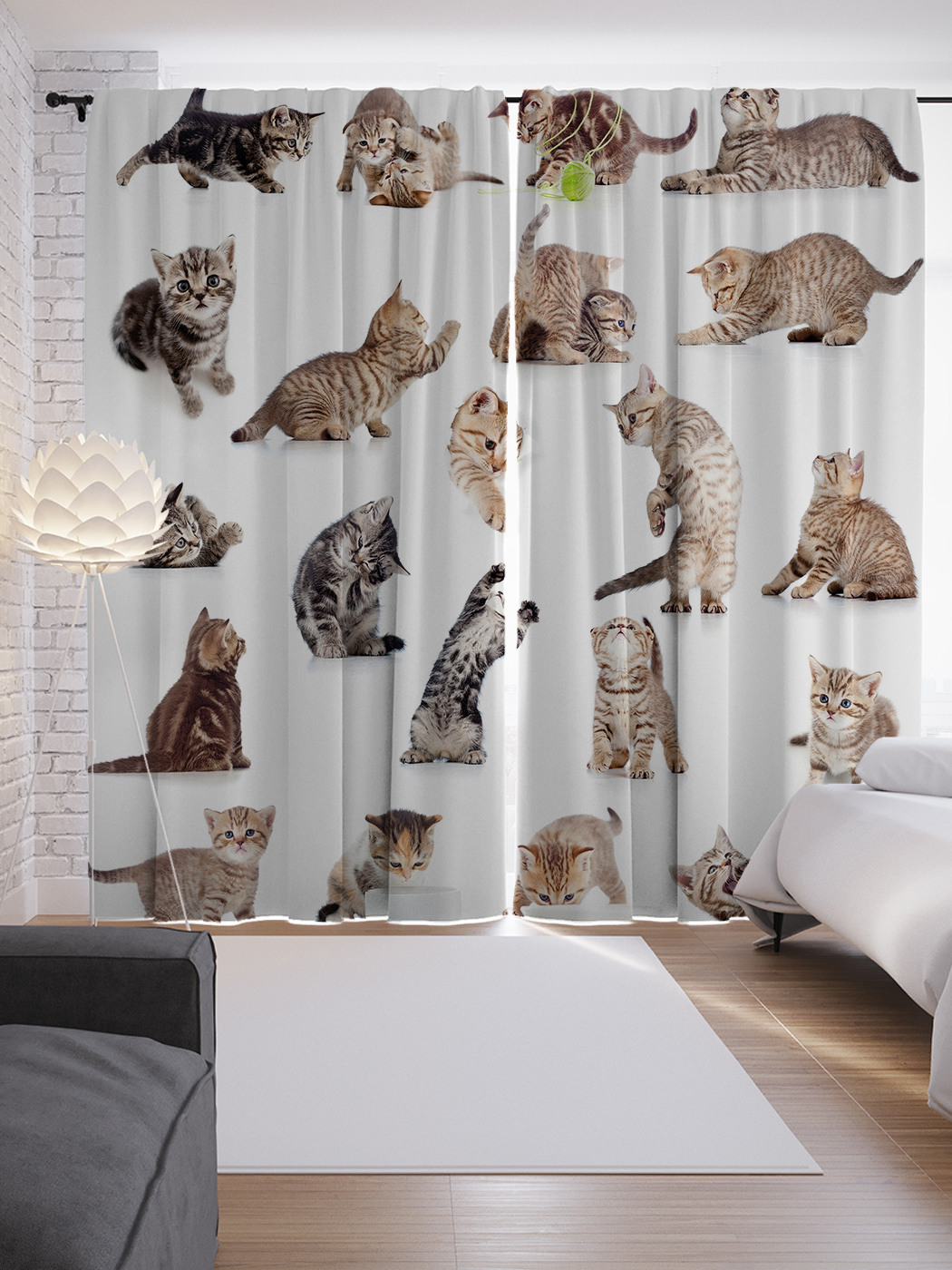 

Шторы JoyArty с фотопечатью "Кошачий патруль" из сатена, 290х265 см, Кошачий патруль