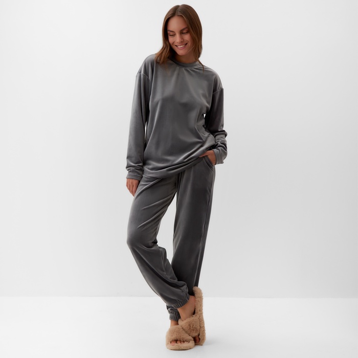 

Пижама женская KAFTAN 10610182 серая 52-54 RU, Серый, 10610182